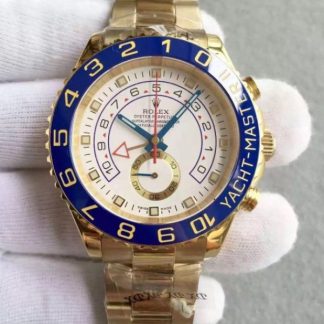 Rolex YachtMaster II 116688 YG Céramique bleue JF Bracelet YG